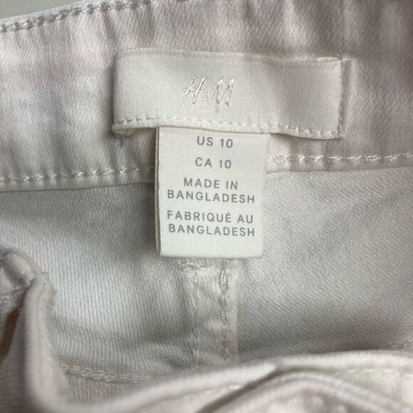 H&M Women’s White Jeans Size 10‎ - Picture 5 of 8